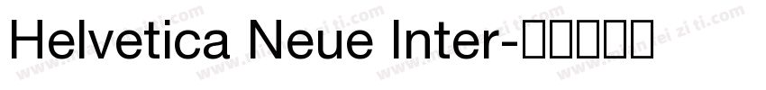 Helvetica Neue Inter字体转换